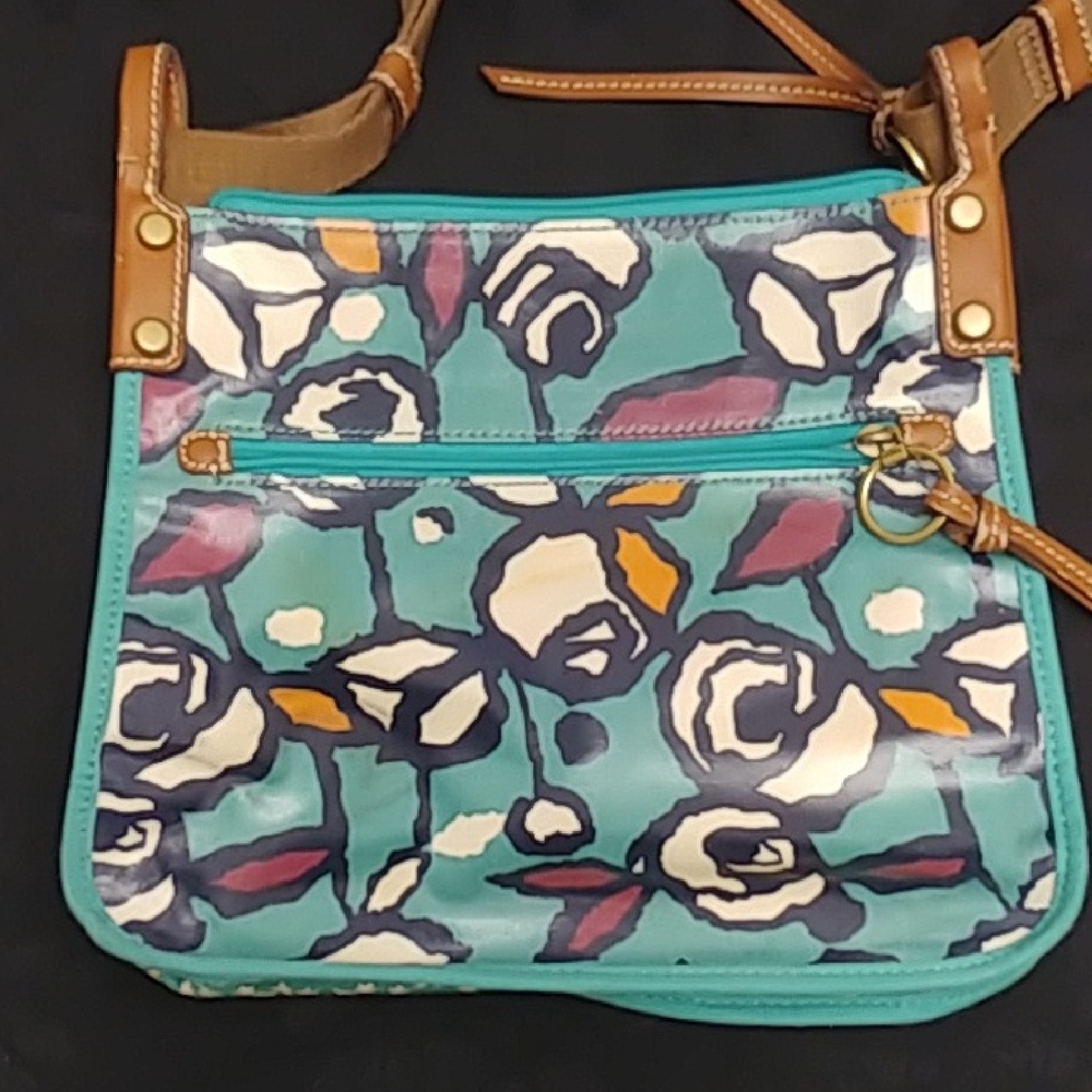Fossil Floral Patterned Crossbody Bag